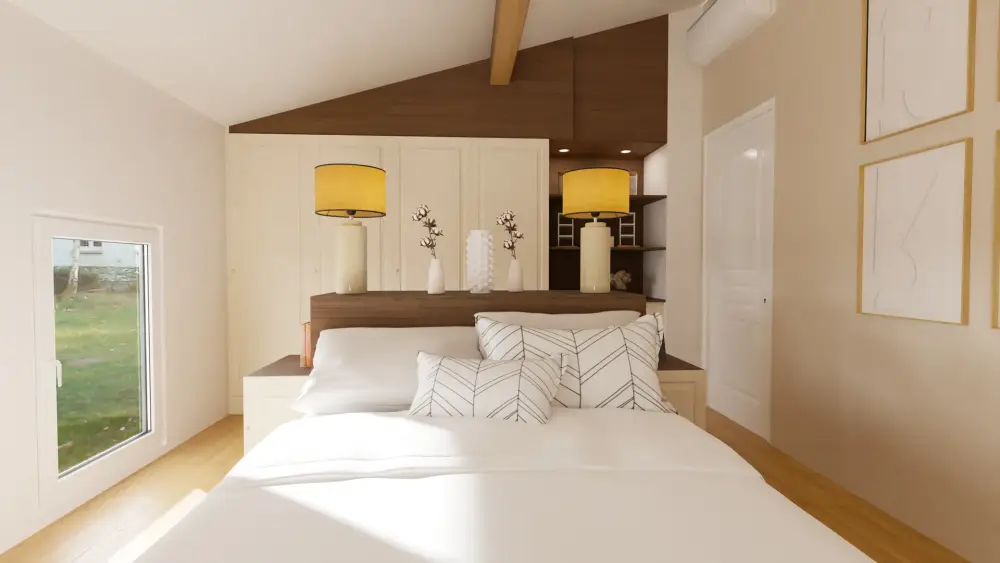 chambre parentale sous les toits - coin nuit 3
