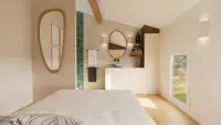 chambre parentale sous les toits - salle d'eau