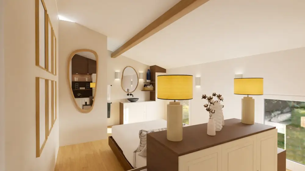 chambre parentale sous les toits - entrée